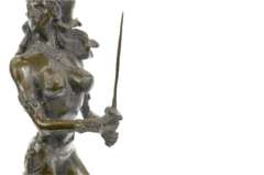 Sexy Amazonian Female Warrior Bronze Sculpture Figurine