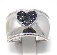 Sterling Silver Heart Shaped Ring