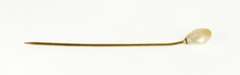 14K Yellow Gold Victorian Pearl Inset Boutonniere Wedding Stick Pin