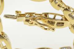 14K Yellow Gold Curved Invisible Diamond Encrusted Tennis Bracelet