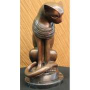 Egyptian Cat Bronze Sculpture