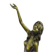 Two Tone Statue Sexy Lady Bronze Sculpture