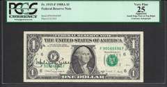 $1 1988-A  Autograph Treasurer of the United States PCGS VF 25