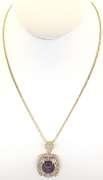 Fabulous Massive 21.2CTW Star Ruby & Topaz Necklace in Vermeil