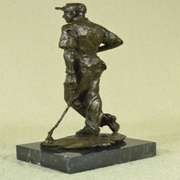 Champion Golfer Tiger Woods Bronze Sculpture