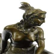 Indian American Native Bronze Statue