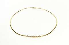 14K Yellow Gold 1.04 Ctw Graduated Diamond Cocoon Chain Necklace