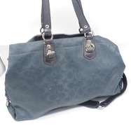 Coach Navy Canvas Monogram Bag