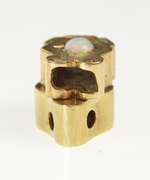 10K Yellow Gold Victorian Natural Opal Slide Bracelet Charm/Pendant