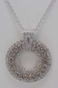 Powerful White Gold White Diamond & Chocolate Diamond Necklace