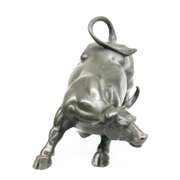 Stock Market Bull Bronze Sculpture