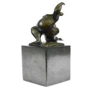 Woman Bronze Sculpture on Marble Base