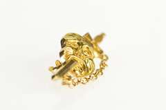 14K Yellow Gold Suicide King Sword Through Head Symbol Pin/Brooch