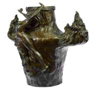 Large Hot Cast Exquisite Nude Nymph by Chalon Bronze Sculpture Statue Decor Gift