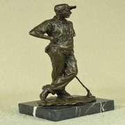 Champion Golfer Tiger Woods Bronze Sculpture