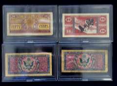 Lot of 4 Military Payment Certificates Series 611