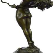 Nude Beauty Stretching Bronze Sculpture