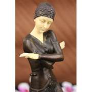 Cross Arm Lady Bronze Sculpture