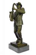 Saxophone Player Bronze Sculpture