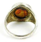 Vintage Men's Sterling Ring, Warrior on Horse, Size 12