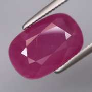 Richly colored UNHEATED 6.07ct Winza Ruby solitaire