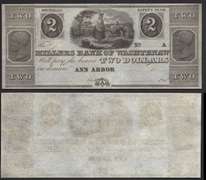 $2 18XX Millers Bank of Washtenaw Remainder Uncirculated