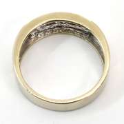Man's Ring with 3 Rows of Diamonds