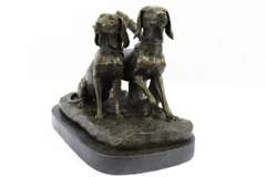 Two Dog Animal Edition Bronze Sculpture