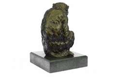 Gorilla with Baby Monkey Animal Bronze Statue