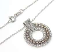 Powerful White Gold White Diamond & Chocolate Diamond Necklace