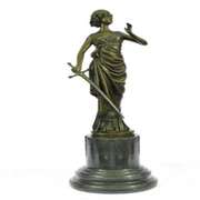 Roman Greek Warrior Bronze Statue