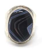 Sterling Silver Agate Ring