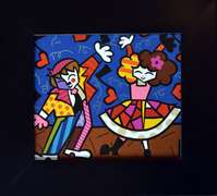 Romero Britto Dance Framed