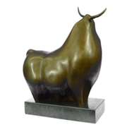 Abstract Modern Art Bull Bronze Sculpture