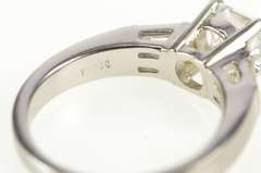 Platinum 1.02 Asscher E VS1 1.52 Ctw Diamond Engagement Ring