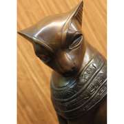 Egyptian Cat Bronze Sculpture