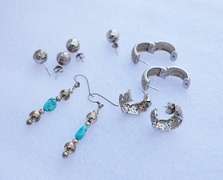 5 (Five) Pairs of Contemporary Sterling Silver Earrings