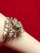 Ladies 14k gold diamond ring