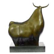 Abstract Modern Art Bull Bronze Sculpture