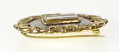 Gold Filled Ornate Victorian Memento Mori Mourning Pin/Brooch
