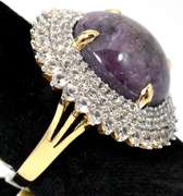 Fantastic Massive 28.45CTS Star Ruby & Sapphire Vermeil Ring