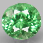 Vivid chrome green .38ct Tsavorite solitaire