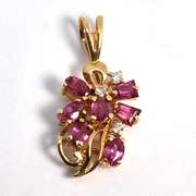 Pretty Ruby Cluster Pendant