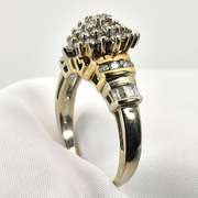 Bold White Gold Diamond Cluster