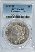 Choice BU 1878 (Rev of 1878) Morgan Dollar. PCGS MS63
