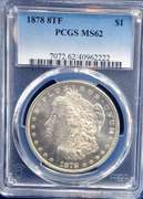 1878 8TF Morgan Dollar PCGS MS62