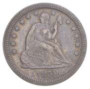1858 Seated Liberty Quarter