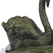 Two Swan Dancing Bronze Sculpture