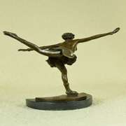 Olympic Sport Trophy Ice Skater Bronze Sculpture