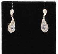 Sterling Silver Teardrop Dangle Earrings